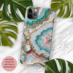 Aqua Türkis Blau Rosé Pinkel Marmor Kunst Muster Case-Mate iPhone Hülle