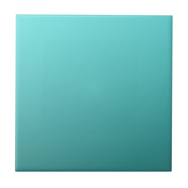 Aqua Türkis Dipped Color Ombre Fliese (Vorderseite)