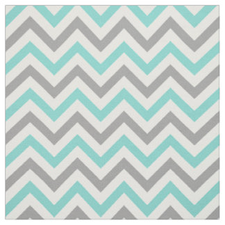 Aqua Türkis, Dk Gray, Wht LG Zickzack ZigZag Sz6 Stoff