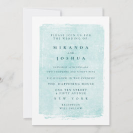 Aqua Türkis Grunge abgenutzt lässig Einladung