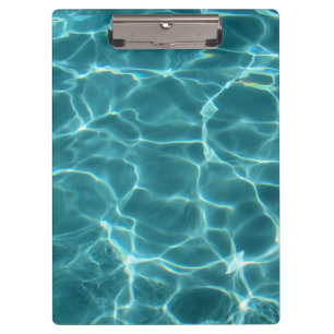 Aqua Türkis Schwimmbad Wasser Foto Klemmbrett