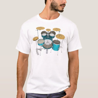 Aqua-/Türkis-Trommel-Ausrüstung: T-Shirt