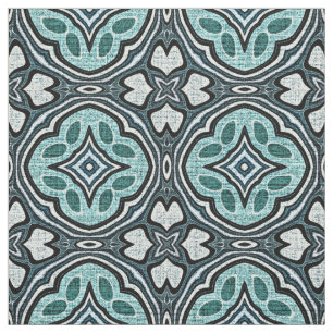 Aqua Türkise Aquamarin Blue Bali Batik Style Muste Stoff