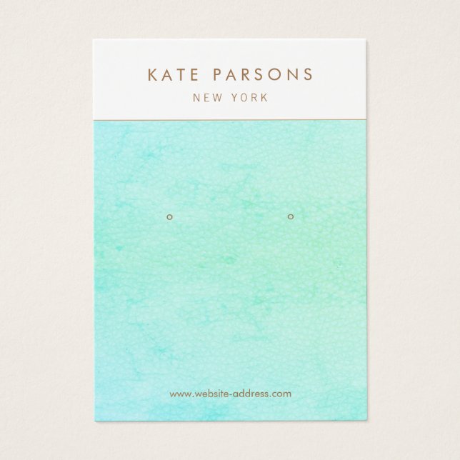 Aqua Turquoise Blue Earring Display (Vorderseite)