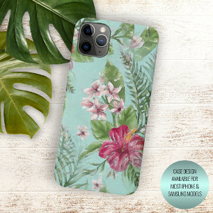 Aqua Turquoise Blue Green Pink Floral Art Muster Case-Mate iPhone Hülle