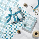 Aqua Turquoise Umhüllungspapierblätter Geschenkpapier Set<br><div class="desc">Diese 19" x 29" flachen Weihnachtsfolien kommen in drei Designs,  arktische Winter-Blätter,  skurrile Streifen und Punkte.</div>