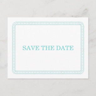 Aqua umkreist Save the Date Postkarte