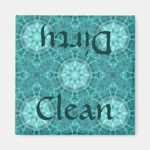 Aqua und aquamarines Fraktalkaleidoskop Magnet