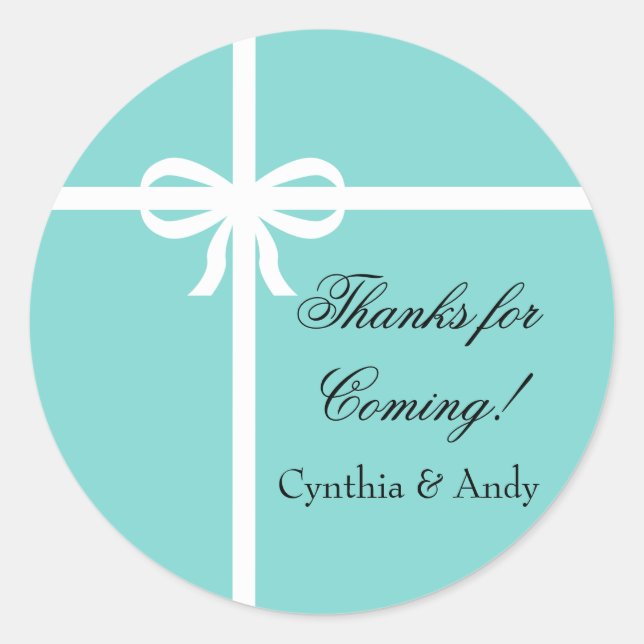 Aqua-und Band-Bevorzugungs-Aufkleber Runder Aufkleber (Vorderseite)