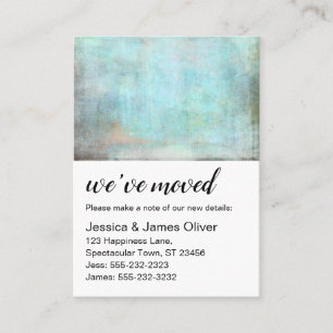 Aqua und Brown Grunge Wir haben die Handout-Karte  Visitenkarte