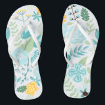 Aqua und Gelbe Flora Flip Flops<br><div class="desc">Delikate und liebliche Blumenbilderkunst,  perfekt für Frühling,  Sommer,  sowie für Braut,  Brautmädchen,  Brautmutter,  Bräutigam,  Trauzeugin,  Blume Mädchen Geschenke,  und vieles mehr!</div>