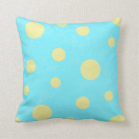 Aqua und gelbes Polka-Punktmuster