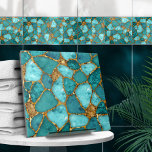 Aqua und Gold abstrakte Kegelzellen N3 Fliese<br><div class="desc">Diese wunderschöne Kachel ist Teil meiner Kollektion Luxury Shoreline. Benutzen Sie es allein oder in Kombination mit anderen Fliesen, um im Bad oder in der Dusche atemberaubende Optik zu schaffen - z.B. ein akzentuiertes Fliesenmosaik hinter dem Mixer oder der Badewanne oder verwenden Sie es für Handwerkskunst - einen gefliesten Tisch...</div>