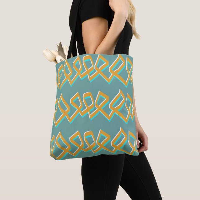 Aqua- und Gold-Tasche (Von Nahem)