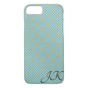 Aqua- und Goldpolka-Dotschimmer Case-Mate iPhone Hülle