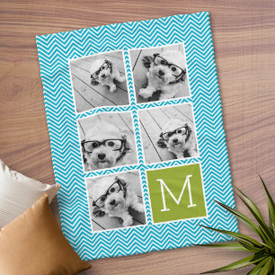 Aqua und Limones Instagramm 5 Fotomaterial Fleecedecke