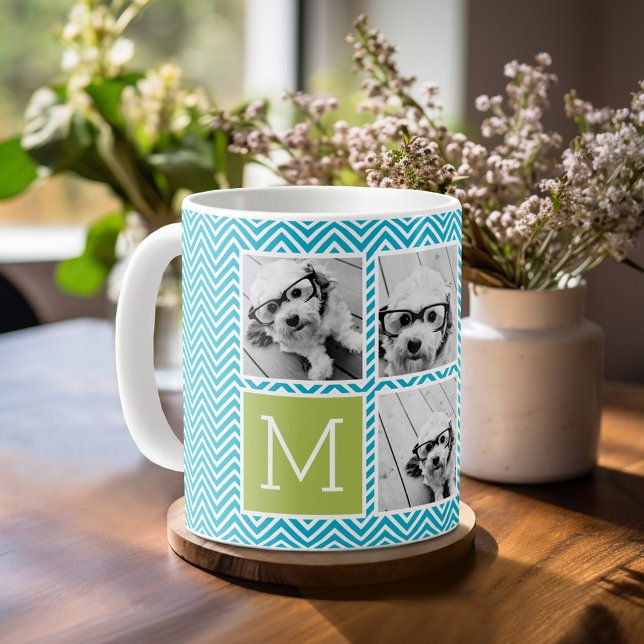 Aqua und Limones Instagramm 5 Fotomaterial Tasse (Personalized Coffee Mug)