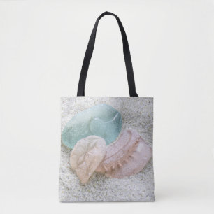 Aqua- und Pfirsichglas - Tasche