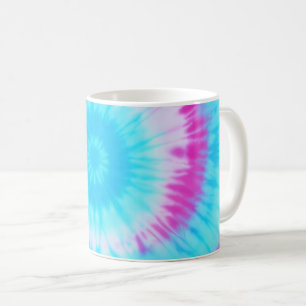 Aqua und Rosa Gefärbte Krawatte Kaffeetasse