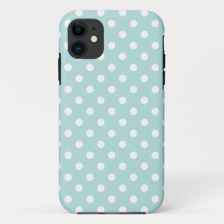 Aqua und weißes Tupfen-Muster Case-Mate iPhone Hülle