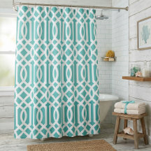Aqua und White Trellis | Editierbare Farben