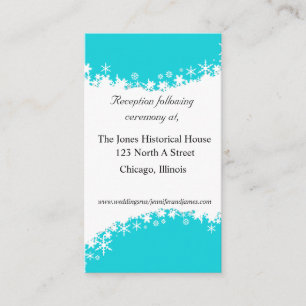 Aqua und White Wedding Karten