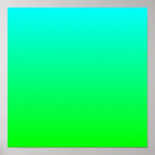 Aqua-Verlaufsdruck Poster