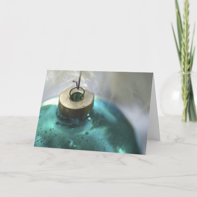 Aqua-Verzierung Feiertagskarte (Vorderseite)