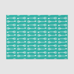 Aqua Viktorianisch Keys Seidenpapier