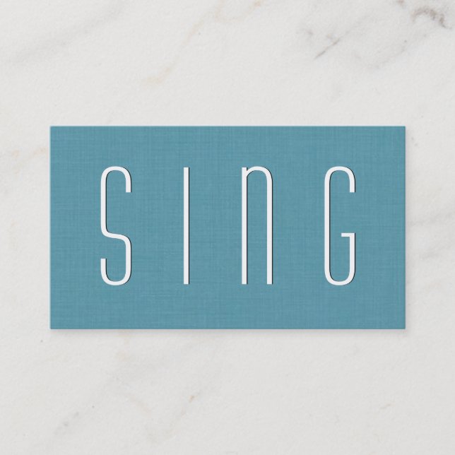 Aqua VOICE TEACHER Simple Style V38B Visitenkarte (Vorderseite)