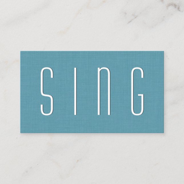 Aqua VOICE TEACHER Simple Style V38B Visitenkarte (Vorderseite)