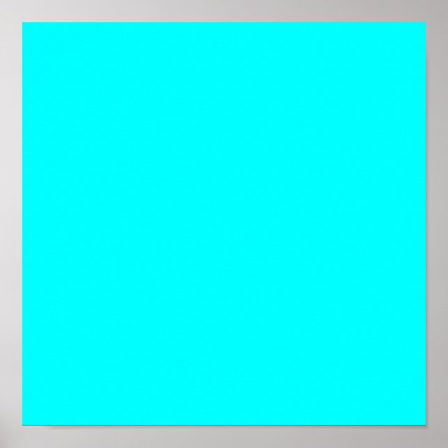 Aqua (Vollfarbe) Poster (Vorne)