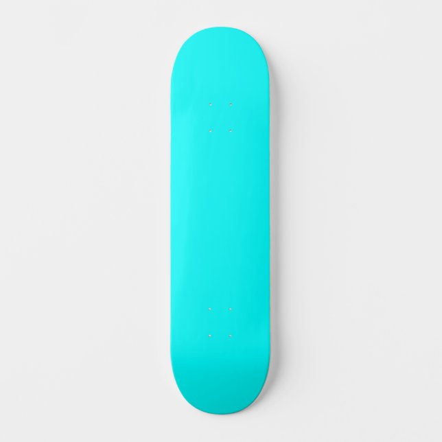 Aqua (Vollfarbe) Skateboard (Vorderseite)