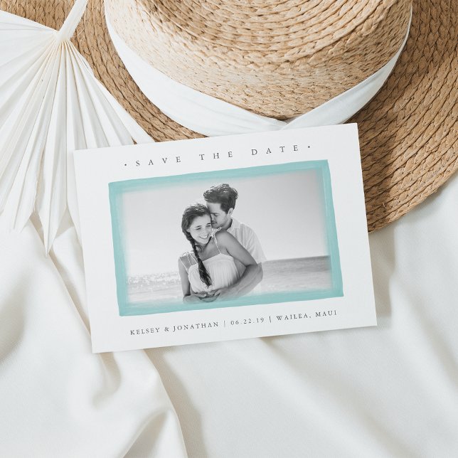 Aqua Watercolor Border | FOTO SAVE THE DATE (Von Creator hochgeladen)