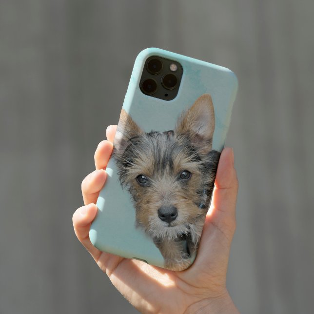 Aqua Watercolor iPhone Cover mit Ihrem Dog Bild (Von Creator hochgeladen)
