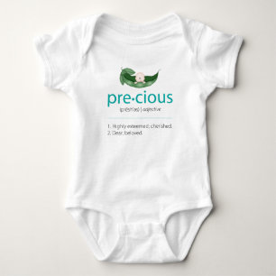 Aqua "Wertvoll" Pea-in-a-Pod Baby T-Shirt Strampler
