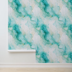 Aqua White Gold Marmor Tapete