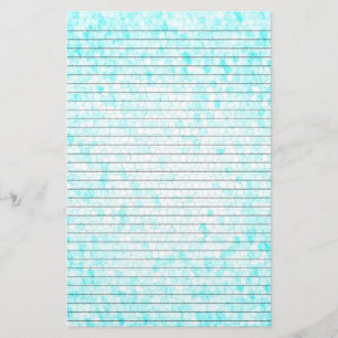 Aqua White Mosaik Stationery mit optionalen Linien Briefpapier