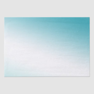 Aqua White Ombre Seidenpapier