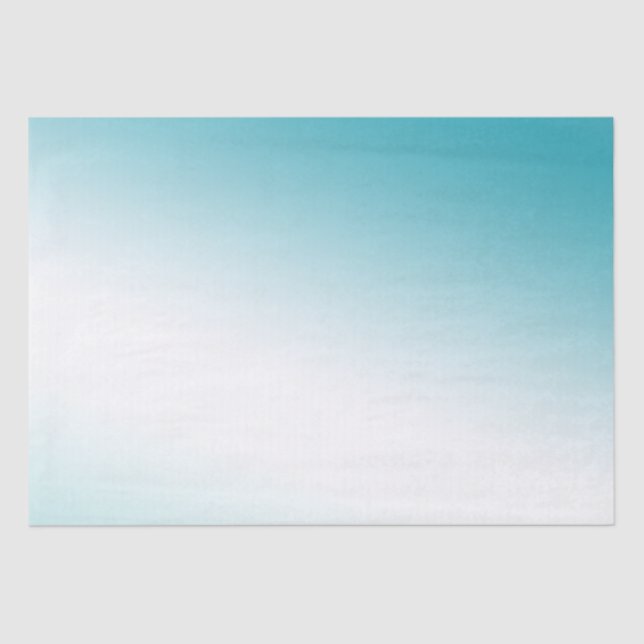 Aqua White Ombre Seidenpapier (Vorderseite)