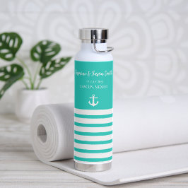 Aqua White Personalisiert Hochzeit in Urlaubsort G Trinkflasche