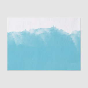 Aqua White Watercolor Ombre Seidenpapier