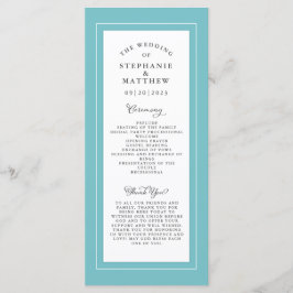 Aqua White Wedding Service Zeremonie auf dem Monte Programm