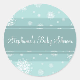 Aqua White Winter Baby Dusche Pflegemittel Sticker