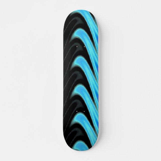 Aqua-Wirbel auf der schwarzen Skateboard (Vorne)
