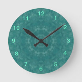 Aqua Wirbel Kaleidoscope Wall Clock Runde Wanduhr