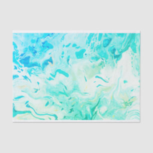 Aqua-Wirbel - Shades of Blue Green Tissue Paper Seidenpapier