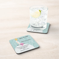 Aqua WoodGrain Pattern Blonde Bridesmaid Untersetz