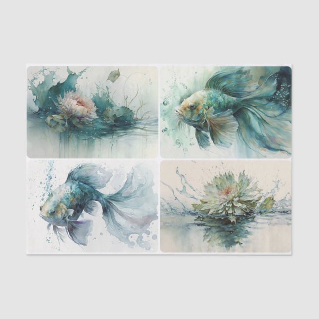 Aqua World Seidenpapier (Vorderseite)