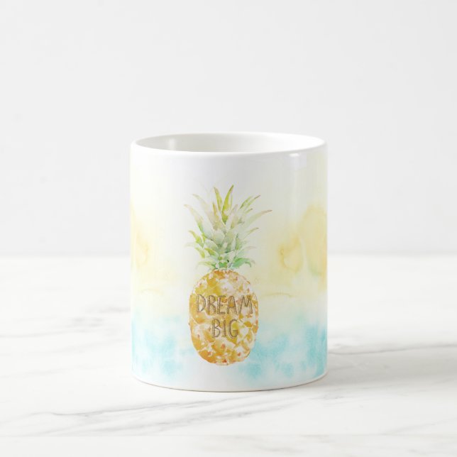 Aqua Yellow Pineapa Goldener Traum Kaffeetasse (Mittel)